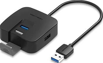 Концентратор Vention OTG USB 2.0/ USB 3.0 на 4 порта Черный - 0.5м. Vention CHABD