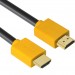 GCR Кабель 3.0m HDMI версия 1.4, черный, желтые коннекторы, OD7.3mm, 30/30 AWG, позолоченные контакты, Ethernet 10.2 Гбит/с, 3D, 4K GCR-HM440-3.0m, экран Greenconnect GCR-HM440-3.0m