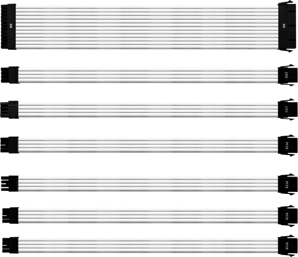 Комплект моддинг кабелей Cooler Master (белый) Cooler Master Extension Cable WHITE GL (PVC)