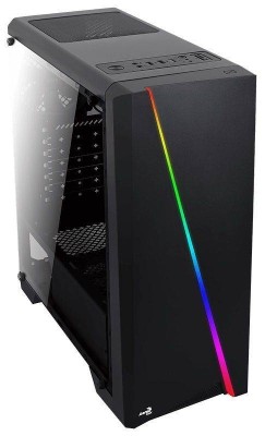 Корпус Aerocool Cylon Pro (3xUSB, 2xAudio, 0.5 мм, 120 мм FAN, RGB подсветка, прозрачная стенка-акрил, SD-reader, ATX, б