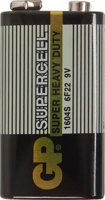 Солевая батарейка GP Supercell 1604S (Крона) - 1 шт. в пленке GP 4891199008283