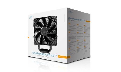 Кулер CPU DEEPCOOL GAMMAXX GTE V2 BLACK (универсальный, 180W, 27.8dB, 500-1650 rpm, 120мм, 4pin, медь+ алюминий) RTL 