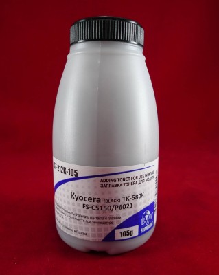 Тонер для Kyocera TK-580K, FS-C5150/P6021 Black (фл. 105г) 3.5K B&W Standart Tomoegawa фас.Россия