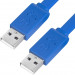 Greenconnect Кабель PROF 1.0m USB 2.0, AM/AM, плоский, синий, морозостойкий, GCR-UM4MF-BD-1.0m Greenconnect USB 2.0 Type-AM - USB 2.0 Type-AM 1м