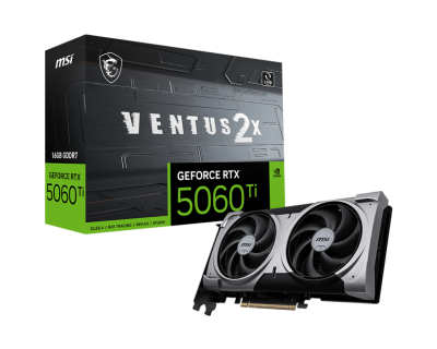 Видеокарта MSI GeForce RTX 5060 Ti 16G VENTUS 2X OC PLUS