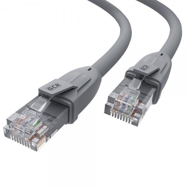 GCR Патч-корд прямой 0.5m UTP кат.6, серый, 24 AWG, ethernet high speed, RJ45, T568B, GCR-52542 Greenconnect RJ45(m) - RJ45(m) Cat.6 UTP  0.5м серый