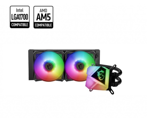 Комплект водяного охлаждения MSI MAG CORELIQUID C280 Black (AM4/FM2+/FM2/FM1/AM3+/AM3/AM2+/AM2, ARGB