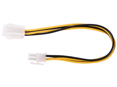 Удлинитель кабеля питания материнской платы +12V  4M-4F , 20см