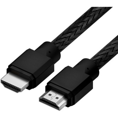 Кабель 2.0m HDMI 2.0, черный нейлон, Ultra HD, 4K 60 fps 60Hz/5K*30Hz, 3D, AUDIO, 18.0 Гбит/с 4PH 4PH-R90020