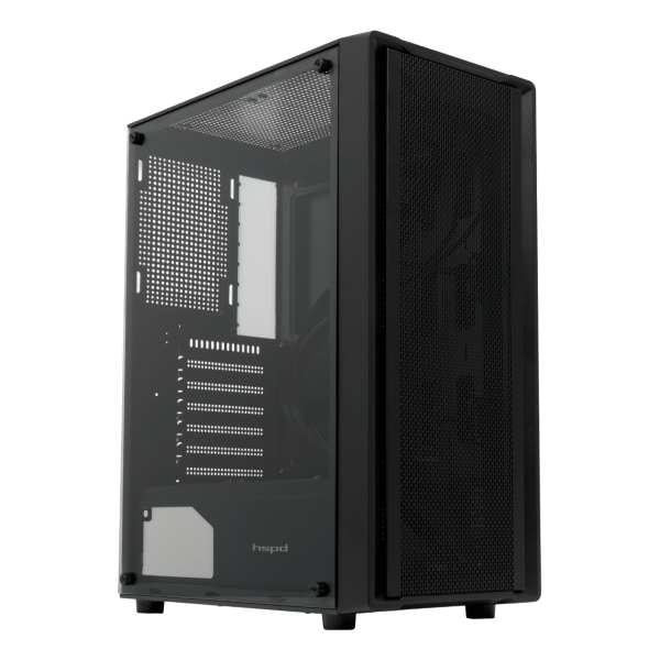Корпус без блока питания Компьютерный корпус HSPD M530-TGBK