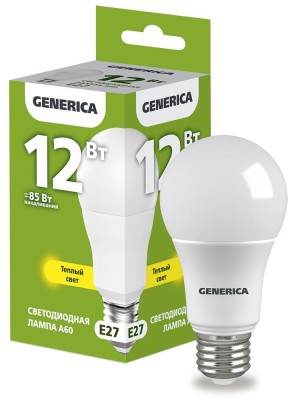 Лампа светодиодная IEK LL-A60-12-230-30-E27-G