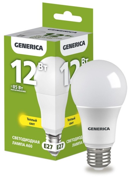 Лампа светодиодная IEK LL-A60-12-230-30-E27-G