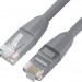 GCR Патч-корд прямой 5.0m LSZH UTP кат.6, серый, 24 AWG, литой без фиксатора, ethernet high speed, RJ45, T568B Greenconnect RJ45(m) - RJ45(m) Cat. 6 U/UTP LSZH 5м
