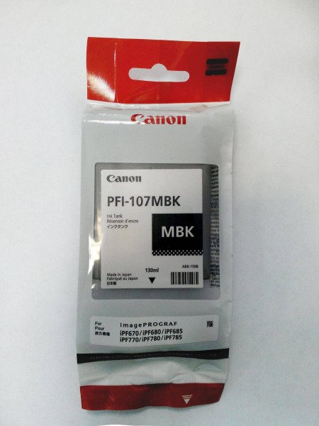 Картридж CANON PFI-107 MBK матовый черный,  130ml