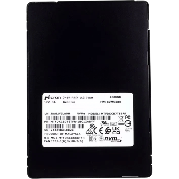 Твердотельный накопитель Micron 7450 PRO (MTFDKCB7T6TFR-1BC1ZABYY)