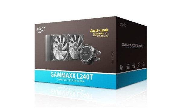 Комплект водяного охлаждения DEEPCOOL GAMMAXX L240T BLUE (универсальный, 240W, 18-30 dB, 500-1800 rpm, 2x120мм, (3+4) pi