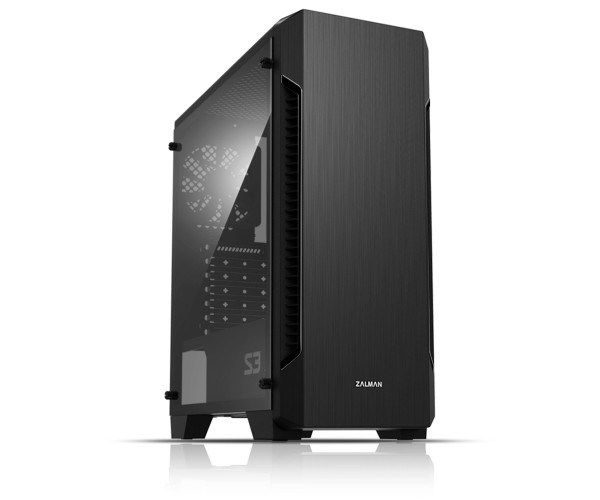 Корпус ZALMAN S3 (2xUSB + USB 3.0, 2xAudio, 120мм FAN, прозрачная стенка, ATX, без БП)