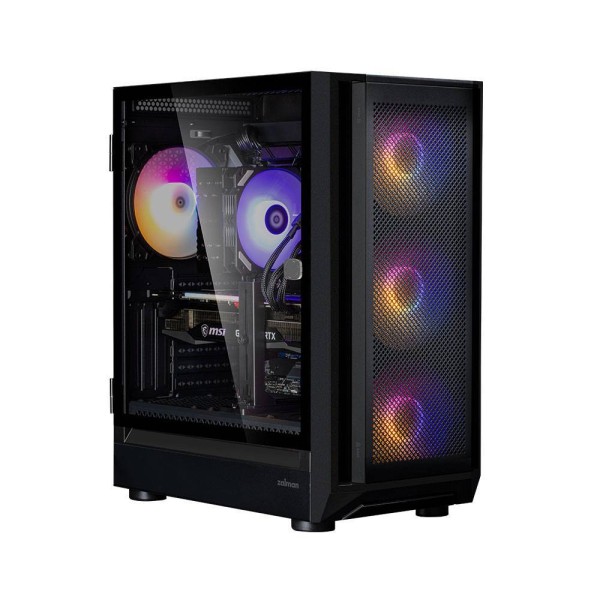 Корпус Zalman i6 Black Mid Tower (ATX/micro ATX/mini-ITX , без БП, Steel, ABS, Tempered Glass, 4x120mm FAN RGB)