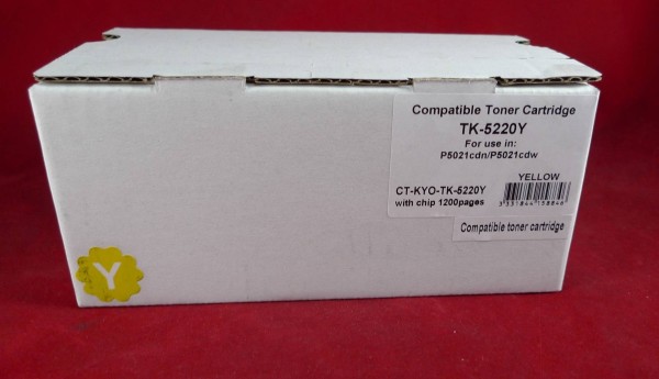 Тонер-картридж для Kyocera Ecosys P5021cdn/P5021cdw/M5521cdn/M5521cdw TK-5220Y yellow 1.2K  ELP Imaging®