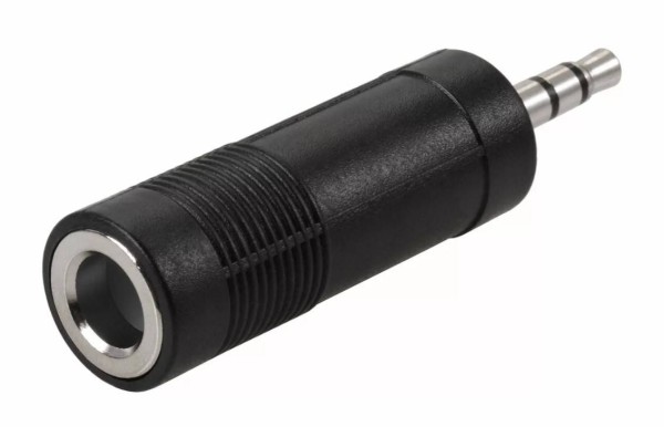 Переходник аудио 3.5мм M (штекер) --> 6.35мм F (гнездо) Telecom 