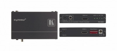 Эмбедер/де-эмбедер аудио в/из сигнала HDMI; поддержка 4К60 4:2:0 [41-90043490] Kramer FC-69