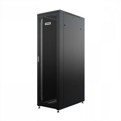 Шкаф напольный универсальный серверный ONTEK TC 47U 800х1000мм, 4 профиля 19, двери перфорированная и сплошная металл, боковые стенки съемные, регулируемые опоры, разобранный, черный RAL 9005
