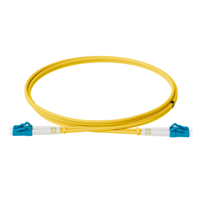 Патч-корд оптический, дуплексный, LC-LC, UPC, 1.0 м., OS2, LSZH, жёлтый