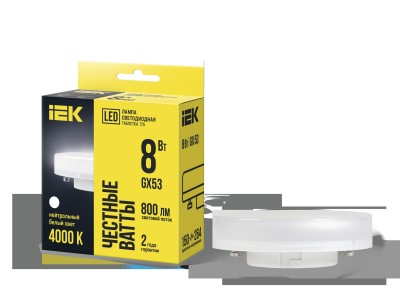 Лампа светодиодная IEK LLE-T80-8-230-40-GX53