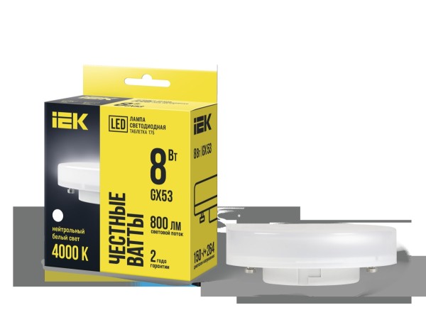 Лампа светодиодная IEK LLE-T80-8-230-40-GX53