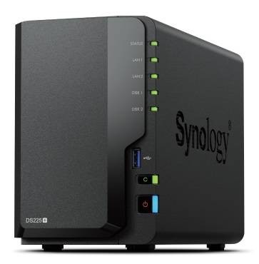 Synology DS225+ Сетевое хранилище 2x2.5"/3.5" SATA, Intel Celeron J4125-2.0GHz, 2Gb DDR4, 1x2,5 Гбит/с, 1x1 Гбит/с