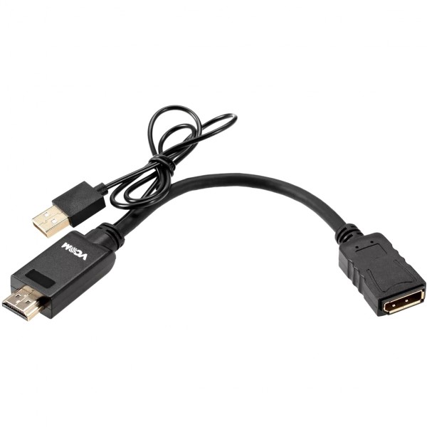Кабель-переходник HDMI(M) +USB---> DP(F) 0.15m  4K*60Hz VCOM<CG599E> VCOM CG599E-0.15M