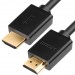 GCR Кабель 5.0m HDMI версия 1.4, черный, OD7.3mm, 30/30 AWG, позолоченные контакты, Ethernet 10.2 Гбит/с, 3D, 4K, GCR-HM410-5.0m, экран Greenconnect GCR-HM410-5.0m