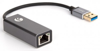 Кабель-переходник USB 3.0 (Am) --> LAN RJ-45 Ethernet 1000 Mbps, Aluminum Shell, VCOM <DU312M> VCOM USB 3.0 - RJ-45 Ethernet