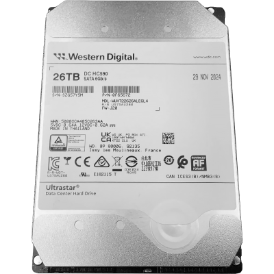 Жесткий диск WD Ultrastar DC HC590 26Tb WUH722626ALE6L4