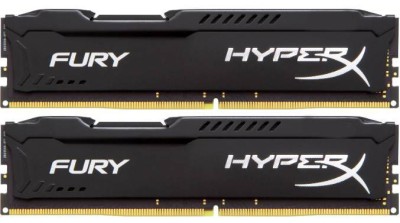 Модуль памяти Kingston 16GB 1600МГц DDR3L CL10 DIMM (Kit of 2) HyperX FURY Black 1.35V