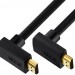 GCR Кабель 3.0m HDMI 2.0, M верхний угол /M верхний угол, черный, HDR 4:2:2, Ultra HD, 4K 60 fps 60Hz/5K*30Hz, 3D, AUDIO, 18.0 Гбит/с, 28/28 AWG, GCR-52311 Greenconnect HDMI 2.0 - HDMI 2.0 3м