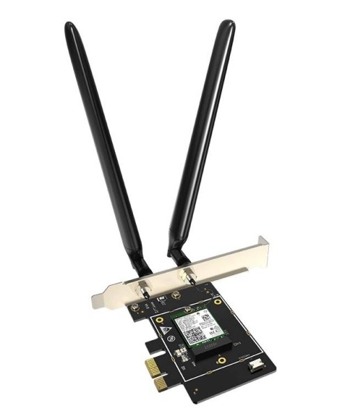 Tenda E33 Сетевой PCIe адаптер AX5400, 2,4/5/5 ГГц, до 2402 Мбит/с