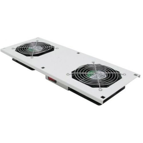 Вентиляторный модуль с 2 вентиляторами и термостатом для шкафов Evoline, серый Estap EVL796M02L00G