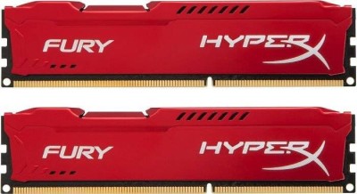 Модуль памяти Kingston 16GB 1600МГц DDR3 CL10 DIMM (Kit of 2) HyperX FURY Red 