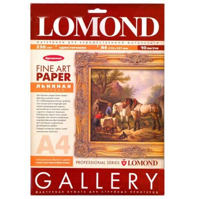 Холст LOMOND для струйного принтера Pigm Canvas P А4 10л 