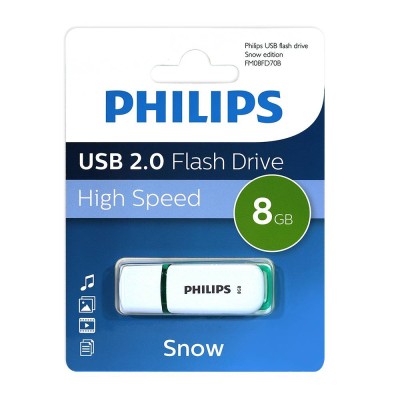 Флеш накопитель 8GB PHILIPS SNOW2.0 8GB, USB 2.0