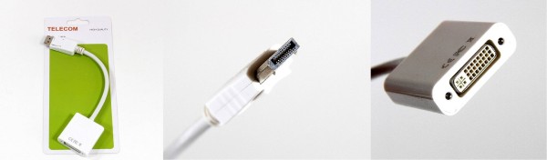 Кабель-переходник DP --> DVI-F 0,2m , Telecom (TA557)