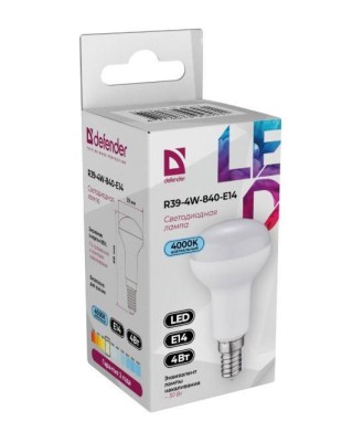 Defender Лампочка светодиодная R39-4W-840-E14 рефлектор, 4000 К, нейтральный белый