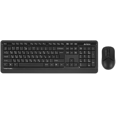 Клавиатура + мышь A4Tech Fstyler FG1012 клав:черный/серый мышь:черный USB беспроводная Multimedia (F A4Tech FG1012 BLACK