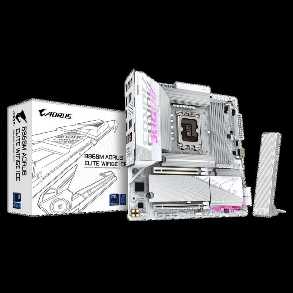 Материнская плата Gigabyte B860M AORUS ELITE WIFI6E ICE