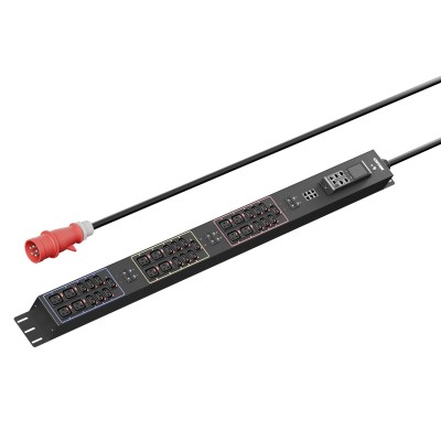 Панель распределения ONTEK PDU Managed OMPC4 вертикальная 32A/3ф, с мини-выключателем, выход - C13 x 21 шт. / C19 x 12 шт., кабель 3 м, IEC60309 5p