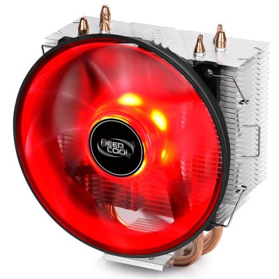 Кулер CPU DEEPCOOL GAMMAXX 300R (универсальный, 130W, 18-21 dB, 900-1600 rpm, 120мм, 4pin, медь+ алюминий, красная подсв