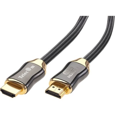 Кабель HDMI 19M/M,ver. 2.1, 8K@60 Hz 1.5m метал разъемы, нейлоновая оплетка Telecom <TCG300-1.5M>