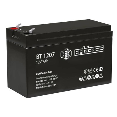Аккумуляторная батарея Delta (Battbee BT) BT 1207 12В/7Ач, клемма F1 (151х65х95мм (100мм); кг; Срок службы 3лет; Гаранти