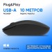 Мышь Oklick 202MW черный оптическая 1000dpi беспров. USB 3but (2070314) Oklick 2070314